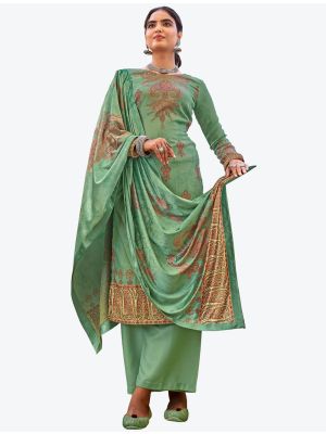 Pastel Green Pashmina Designer Winter Suit with Dupatta small FABSL20600