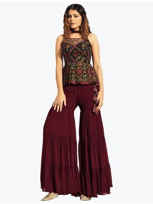 Fancy Black Silk Indo Western Style Trendy Designer Suit FABSL20963