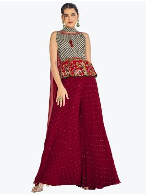 Grey Silk Indo Western Style Trendy Designer Suit FABSL20966