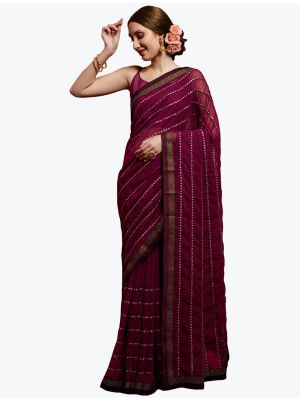 Printed Brasso Saree With Diamond Work small FABSA21841