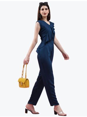 dark blue premium viscose casual wear jumpsuit fabku20697