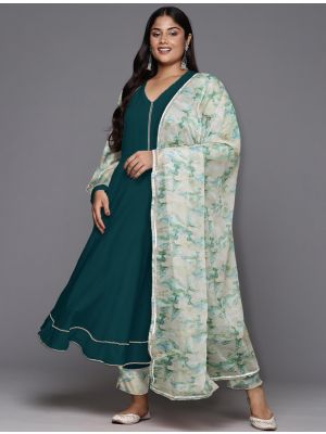 dark green poly crepe elegant plus size dress fabku21106
