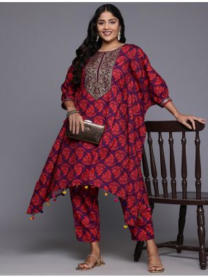 dark purple poly crepe elegant plus size dress fabku21102