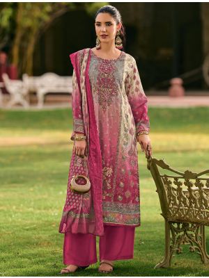 Dusty Magenta Pink Lawn Cotton Digital Printed Pakistani Salwar Kameez small FABSL22597