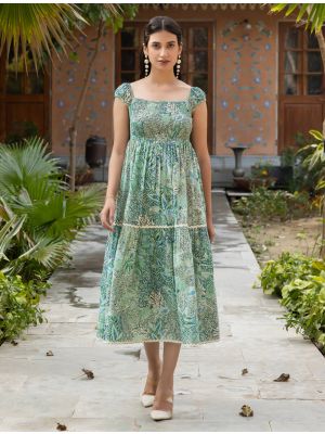 green emerald velvet dress Indo Western Green Georgette Festive Party Lehenga Skirt Suit main image 1