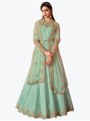 Ice Blue Premium Russian Silk Anarkali Floor Length Suit FABSL21034-2