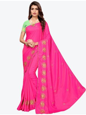 Pink Sana Silk Designer Saree small FABSA20935