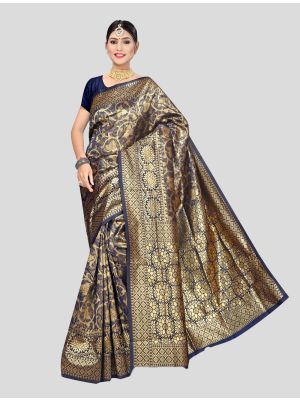 Blue Soft Silk Designer Saree small FABSA20009