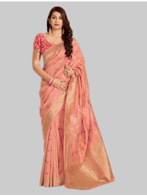 Pink Silk Designer Saree thumbnail FABSA20054
