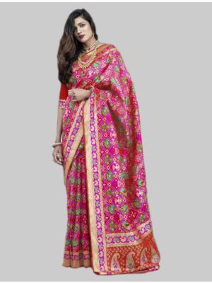 Pink Silk Designer Saree thumbnail FABSA20057