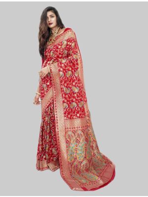 Pink Silk Designer Saree thumbnail FABSA20060
