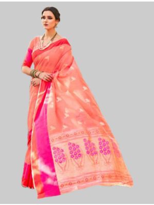Pink silk Designer Saree thumbnail FABSA20073