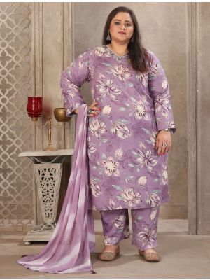 Lavender Rayon Plus Size Ready To Wear Salwar Kameez FABSL22302