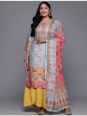 multicolor poly crepe elegant plus size dress fabku21110