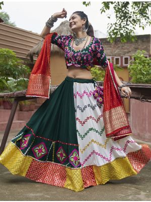 Multicolor Viscose Rayon Ready To Wear Chaniya Choli In Medium small FABLE20407