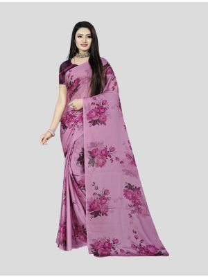 Onion Pink Satin Silk Designer Saree small FABSA20025