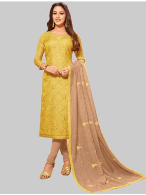 Pear Green Soft Silk Straight Suit with Dupatta small FABSL20037