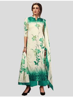 Off-White Crepe Silk Straight Suit with Dupatta small FABSL20087