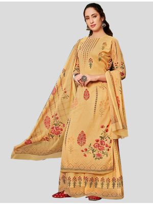Yellow Georgette Straight Suit with Dupatta small FABSL20094