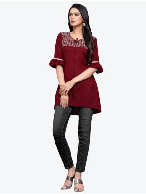 /pr-fashion/202010/maroon-rayon-flex-short-kurti-fabku20035.jpg