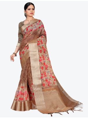 Multicolor Organza Designer Saree small FABSA20341
