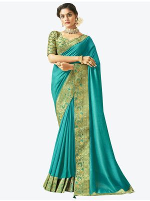 Blue Art Silk Designer Saree small FABSA20525