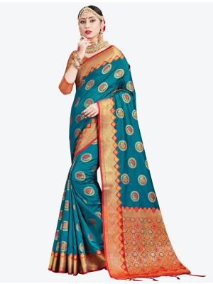 Blue Banarasi Art Silk Designer Saree small FABSA20548