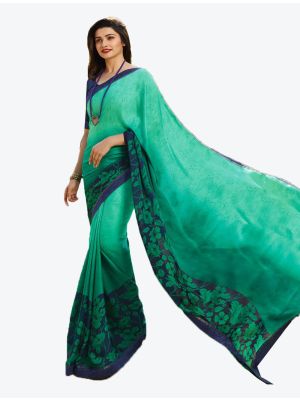 Sea Green Soft Georgette Designer Saree FABSA20986