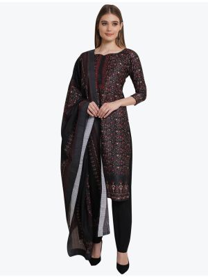 Rich Black Modal Elegant Palazzo Suit with Dupatta small FABSL20985