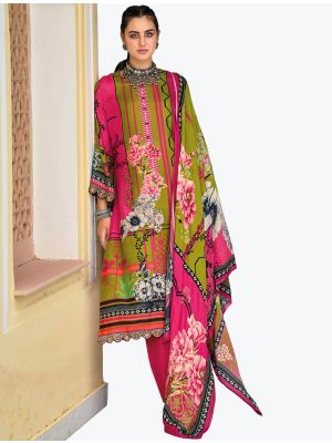 Pink Modal Silk Exclusive Designer Palazzo Suit small FABSL21134