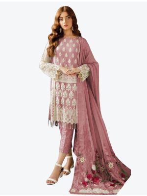 Pink Georgette Pakistani Suit with Dupatta small FABSL20220