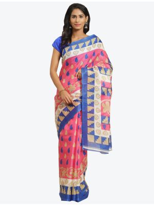 Pink Bhagalpuri Art Silk Designer Saree thumbnail FABSA20875