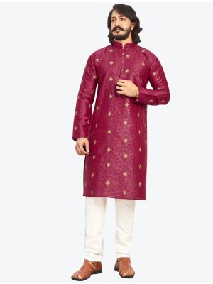 /theethnicworld/202102/light-maroon-pure-art-silk-kurta-with-pajama-fabme20069.jpg