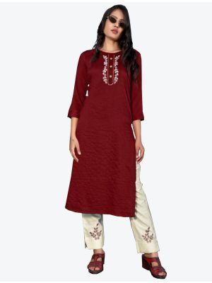 /theethnicworld/202102/maroon-linen-silk-kurti-with-pant-fabku20259.jpg