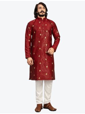 /theethnicworld/202102/maroon-pure-art-silk-kurta-with-pajama-fabme20074.jpg