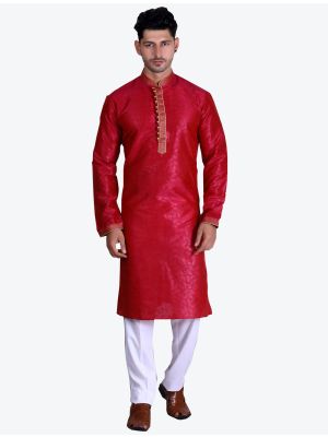 /theethnicworld/202102/red-pure-art-silk-kurta-with-pajama-fabme20084.jpg