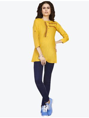 /theethnicworld/202102/yellow-flex-rayon-short-kurti-fabku20285.jpg
