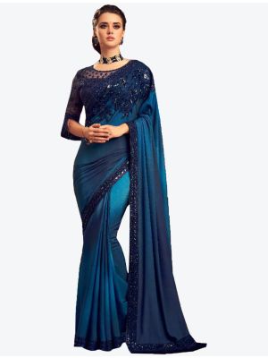 Indigo Silk Designer Saree FABSA20962