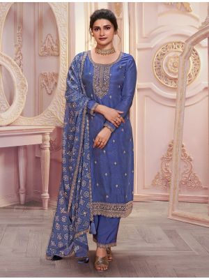 Violet Silk Georgette Semi Stitched Salwar Kameez small FABSL22009