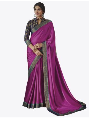 Pink Chiffon Dyed Fabric Designer Saree small FABSA20732