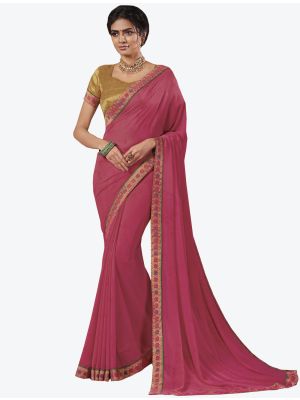 Pink Georgette Designer Saree thumbnail FABSA20650