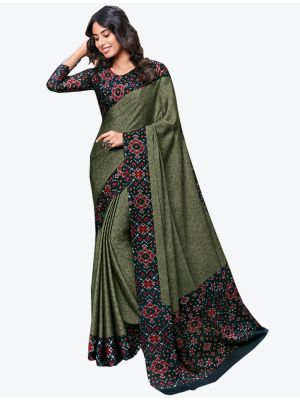 Sage Chiffon Designer Saree small FABSA20850