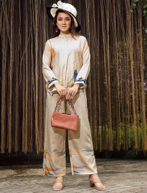 cream rayon casual wear digital printed co ord set fabku21134
