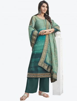 Rama Modal Satin Silk Palazzo Suit with Digitally Printed Embroidery and Swarovski Diamond Work small FABSL20453