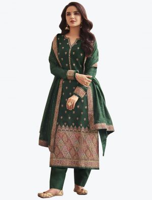 Green Sansui Silk Woven Designer Salwar Suit small FABSL21245