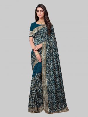 Rama Silk Designer Saree small FABSA20225