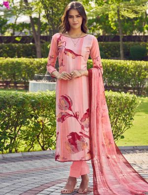 Peach Muslin Digital Printed Elegant Salwar Kameez small FABSL22030