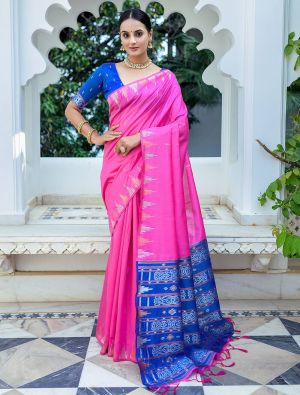 Buy Onion Pink Saree Online In India -  India