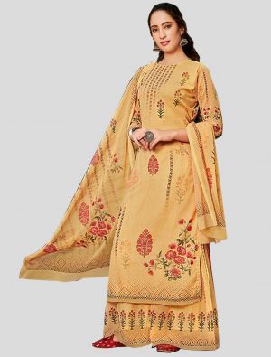 Yellow Georgette Straight Suit with Dupatta small FABSL20094