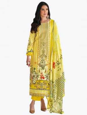 Sunny Yellow Premium Cotton Exclusive Designer Salwar Suit small FABSL21001
